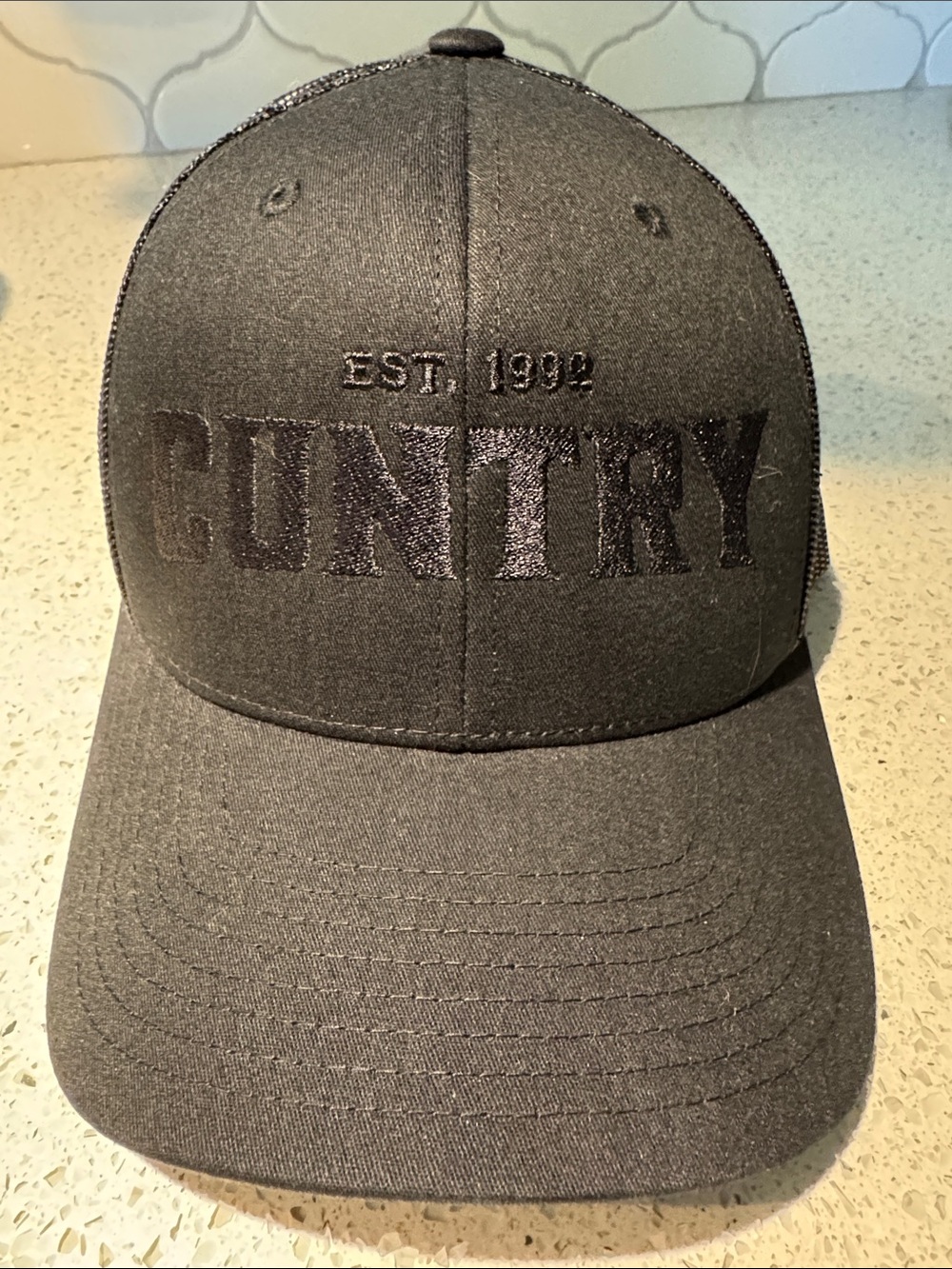 Saraya’s House Embroidered 'Cuntry' Truckers Cap - Black